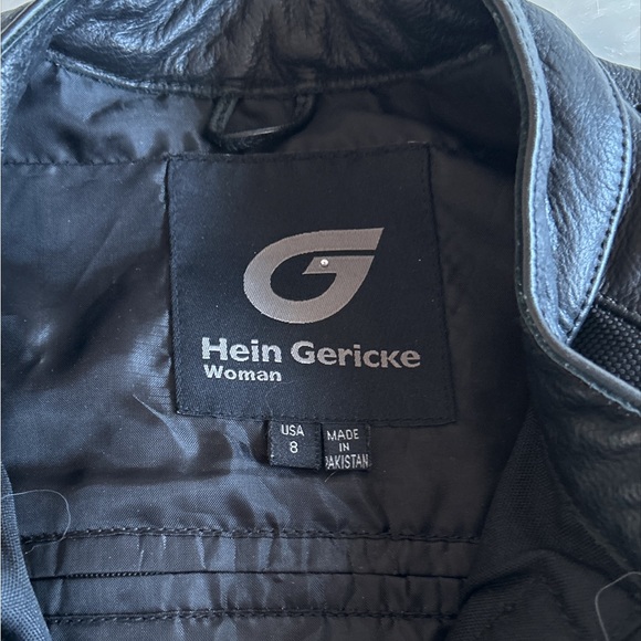 Hein Gericke leather women’s motorcycle jacket size 8 - Picture 2 of 4